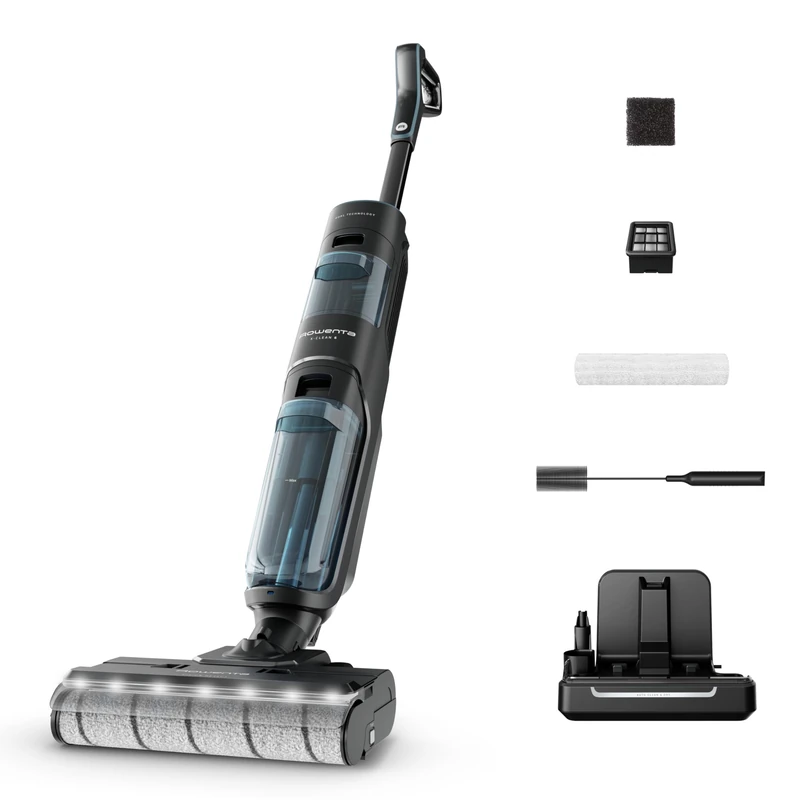 Rowenta X-Clean5, Cordless Vacuum Cleaner, 2-in-1 Cleaning, Auto Detection Mode, LED Lighting, Self-Cleaning, Hot Air Drying, GZ5555EE
