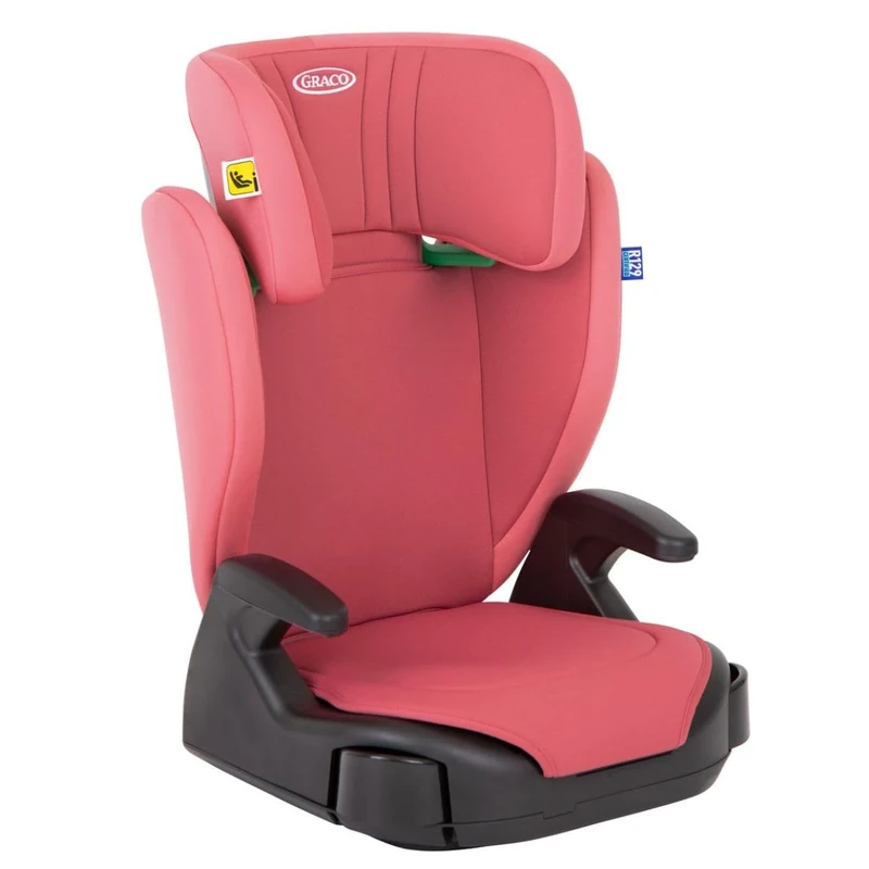 Graco Junior Maxi i-Size R129 Highback Booster car seat with cupholders, Suitable from 100-150cm (Approx. 3.5 to 12 Years), Pink Fashion