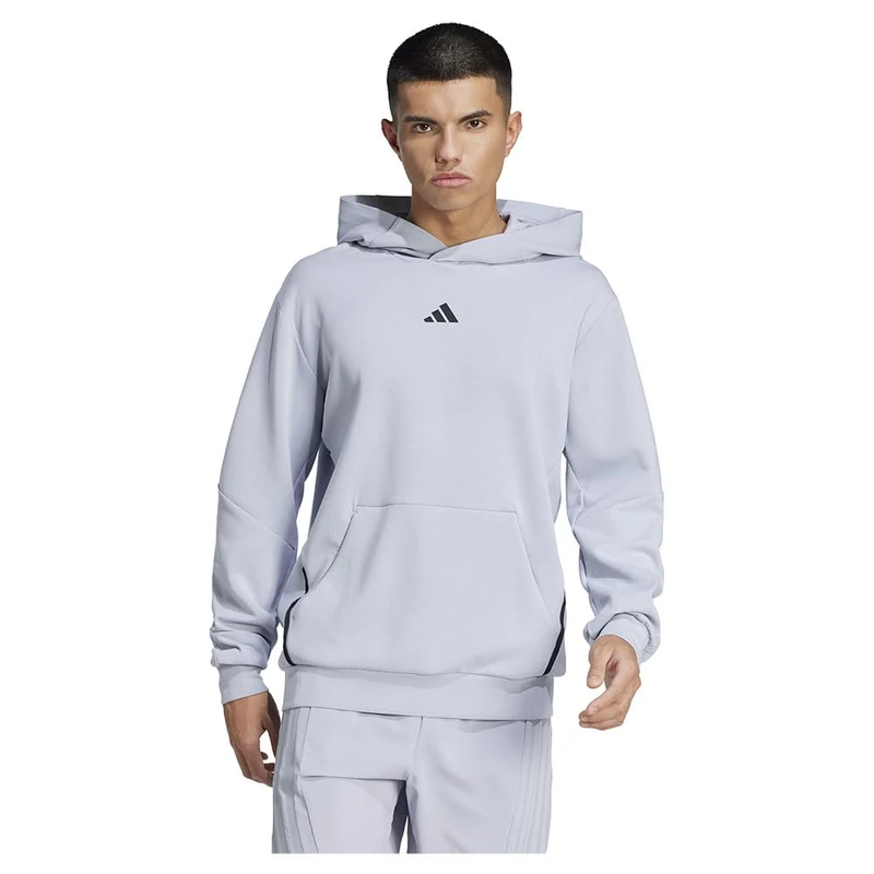 adidas Men's D4T WORKOUT HOODIE halo silver XS