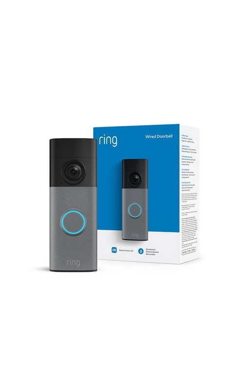 Ring Wired Video Doorbell (newest gen) | Video Doorbell Camera with Retinal 2K, up to 6x Enhanced Zoom | Wide Field of View | Two-Way Talk | 30-day free trial of Ring Subscription Plan