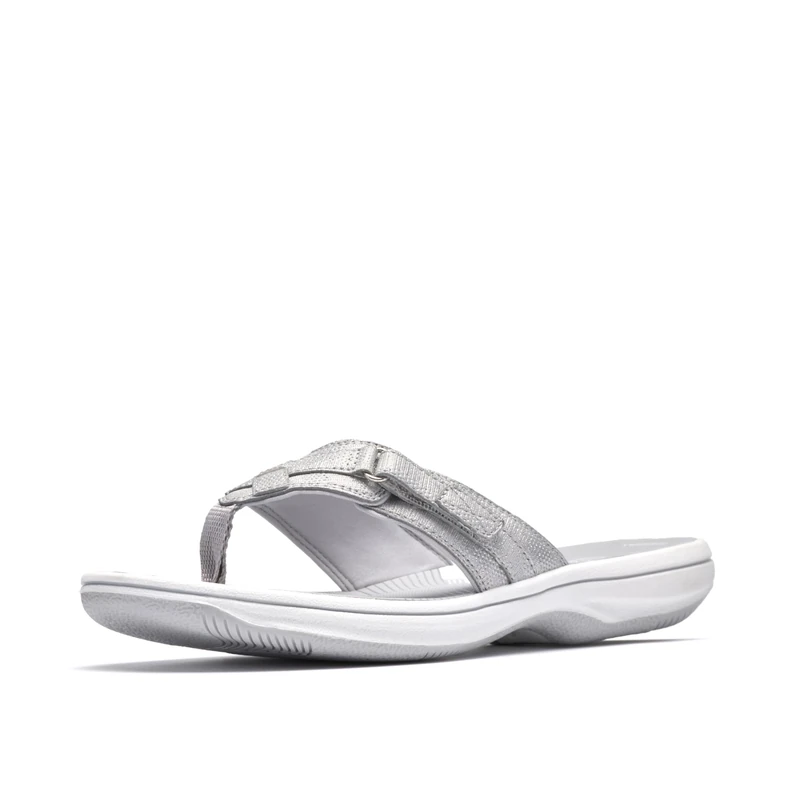 Clarks womens Breeze Sea, Silver Metallic, 6.5 UK