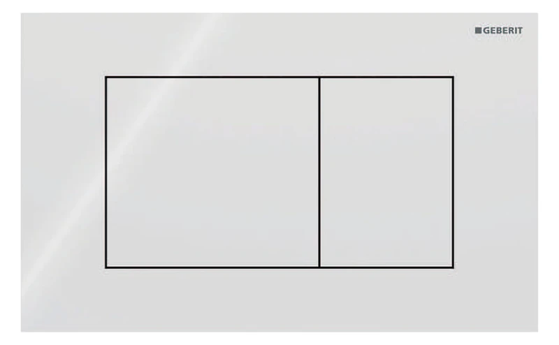 Geberit Sigma 40 Push Plate Square Glossy White Glass for Sigma Cistern 8 cm (UP720) and 12 cm (UP320)