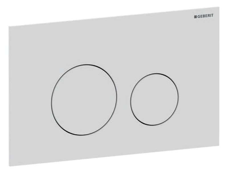 Geberit Sigma 40 Push Plate Round Stainless Steel White Matt for Sigma Cistern 8 cm (UP720) and 12 cm (UP320)
