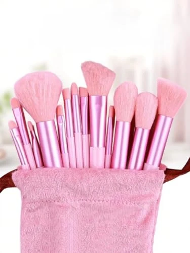 13Pcs Makeup Brush Set Soft Fluffy Professional Cosmetic Foundation Powder Eyeshadow Kabuki Blending Make Up Brush Beauty Tool With Bag Makeup Sponge Beauty Gift For Makeup Beginner