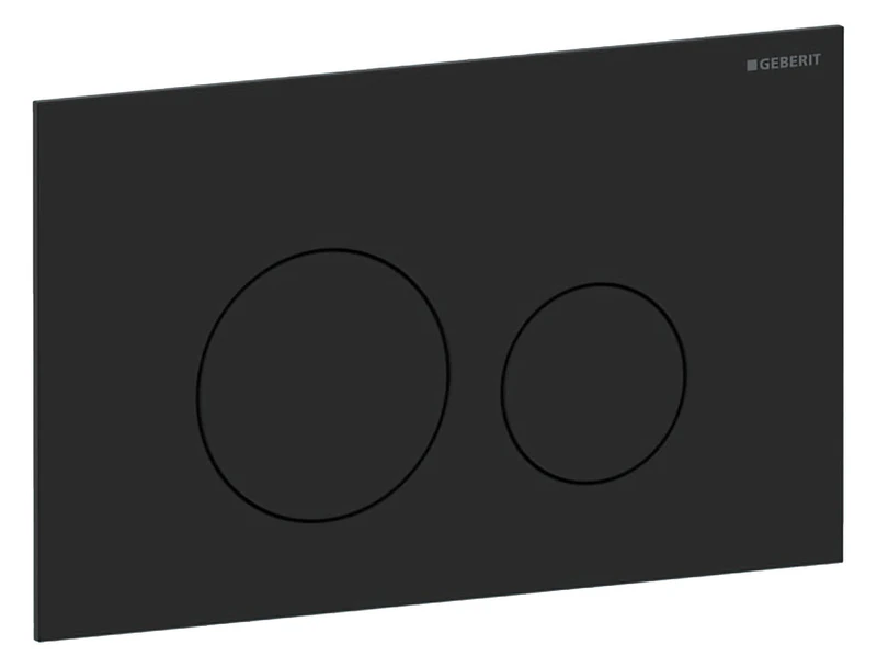 Geberit Sigma 40 Push Plate Round Matt Black Stainless Steel for Sigma Cistern 8 cm (UP720) and 12 cm (UP320)