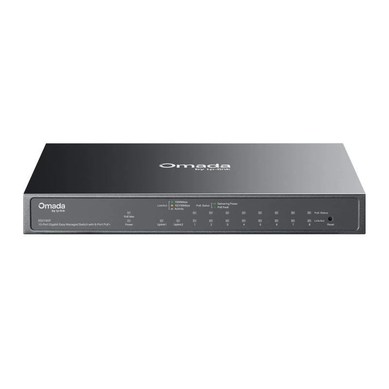TP-Link ES210GP Easy Switch Manageable Omada 10 Ports Gigabit with 8 PoE+ Ports