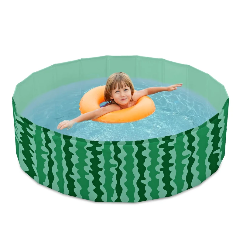 Flur Rigid Swimming Pool for Children, 160 x 30 cm, Fruit Pattern PVC with Non-Slip Base, Safe and Easy to Assemble Garden Pool for Outdoor Use