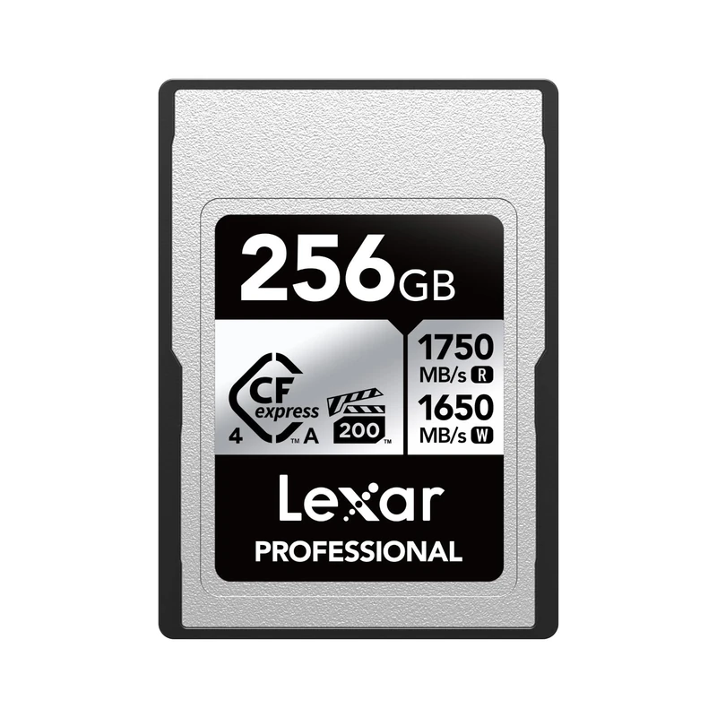 Lexar Professional Silver Series CFexpress 4.0 Type A Card 256GB, CFe Card up to 1750MB/s Read, VPG200, 8K Video CF Card, Memory Card Compatible with Sony Alpha Sony FX Cameras