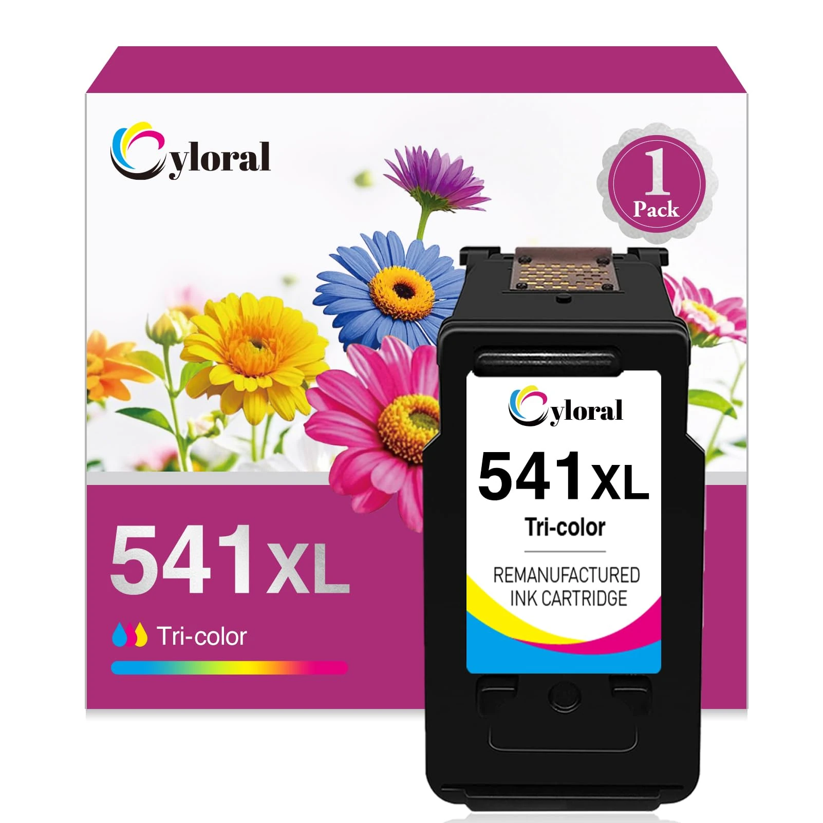 Cyloral 541XL Ink Cartridges Compatible with Canon 541 XL (Tri-Colour) work with Pixma MG2100 MG2140 MX374 MX375 MX390 MX394 MX395 MX430 MX432 MX434 MX435 MX455 TS5150 TS5151 Printer