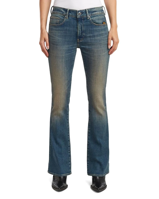 G-STAR Women's 3301 Flare Jeans, Colour Blue, Size: Waist 30, Inseam 34