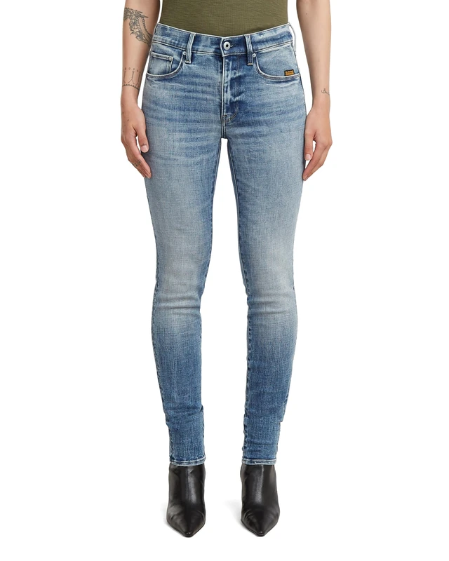 G-STAR Women's 3301 Skinny Jeans, Colour Blue, Size: Waist 24, Inseam 28