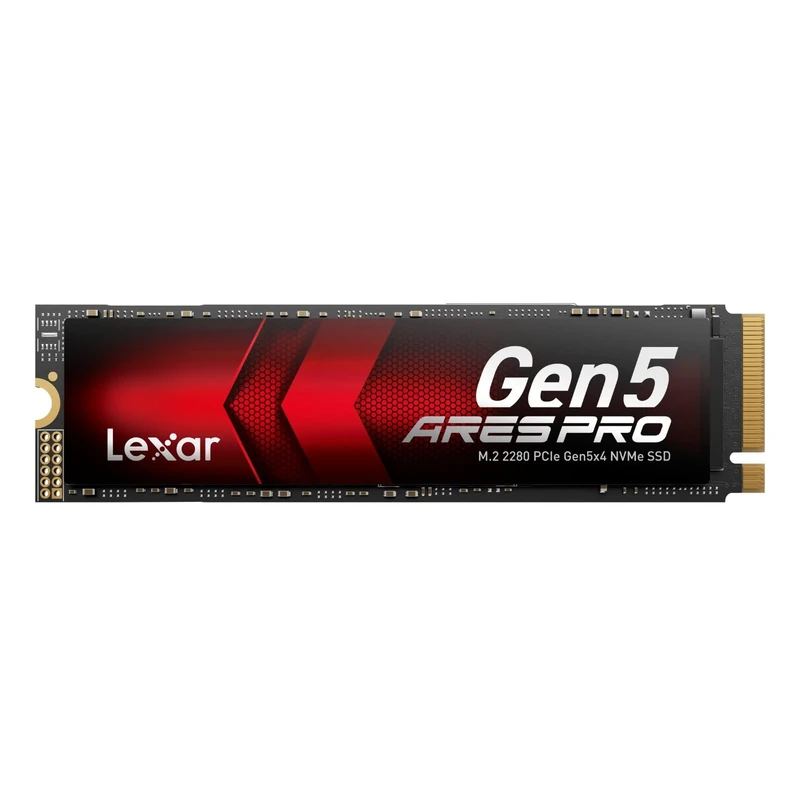 Lexar ARES PRO 2TB Gen5 NVME M.2 SSD, PCIe 5.0 x 4 Internal SSD, Up to 14,000 MB/s Read, for AI Applications, AAA Gaming, Video Editing, Compatible with PC, Laptops & PS5, 5 Year Limited Warranty