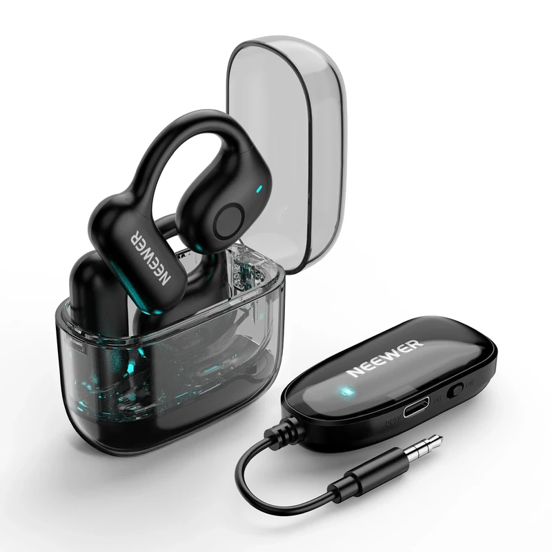 NEEWER EB01 2.4G Wireless 3.5mm TRS Dongle OWS Real Time Monitoring Earphones, Noise Cancelling, Mono Track, 30m Range, 24H Battery In Ear Earbud Monitor System Compatible with VM10 VM11 CM28 CM31 Mic - Image 1