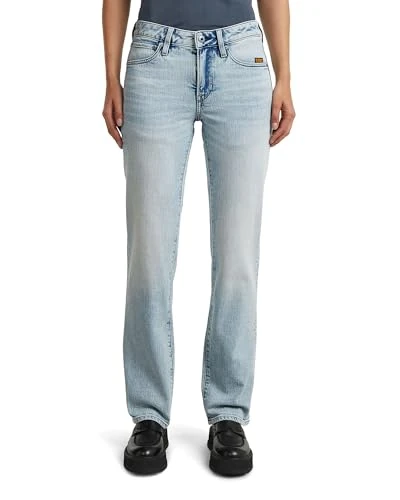 G-STAR Women's G-Low Straight Jeans, Colour Blue, Size: Waist 28, Inseam 32