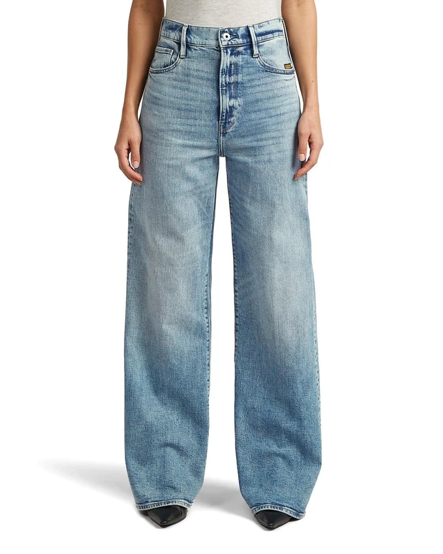 G-Star Women's Deck 2.0 High Loose Jeans, Colour Blue, Size: Waist 27, Inseam 28