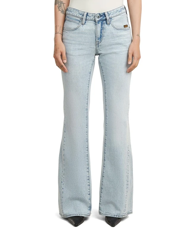 G-Star Women's Stevey 3D Flare Wmn, Colour Blue, Size: Waist 33, Inseam 32