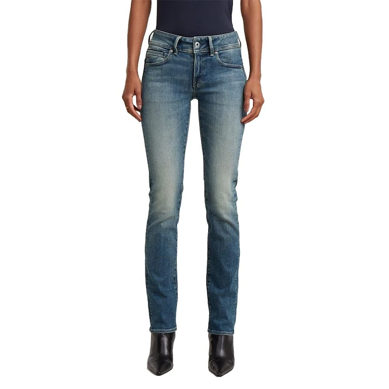 G-Star Women's Midge Saddle Straight Jeans, Colour Blue, Size: Waist 24, Inseam 32