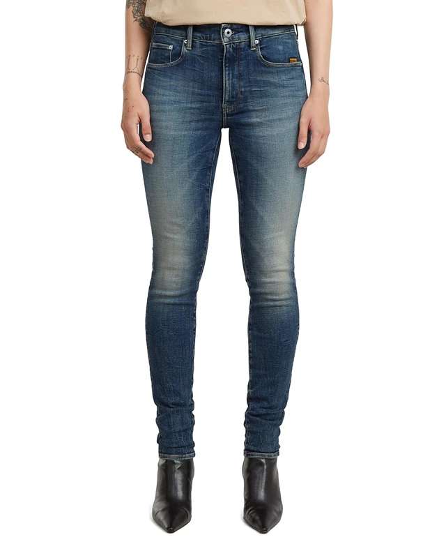 G-STAR Women's 3301 Skinny Jeans, Colour Blue, Size: Waist 25, Inseam 28