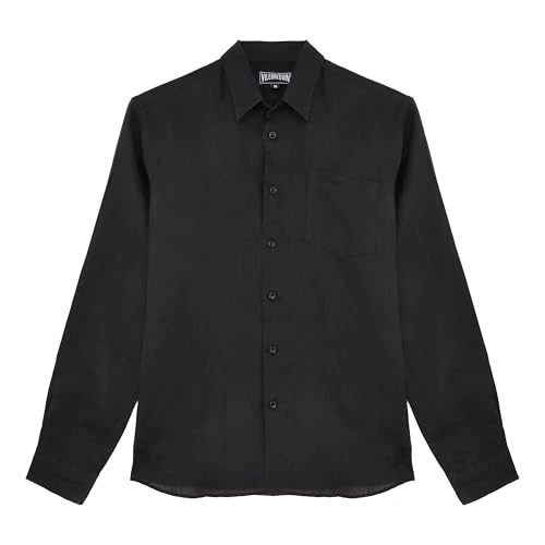Vilebrequin, Linen Shirt Solid, 6XL, Black