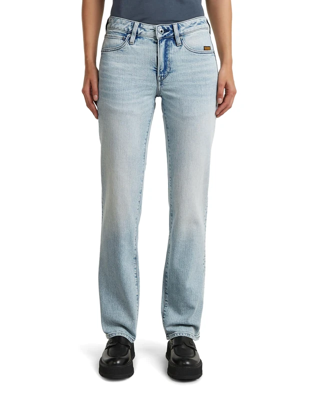 G-STAR Women's G-Low Straight Jeans, Colour Blue, Size: Waist 26, Inseam 30