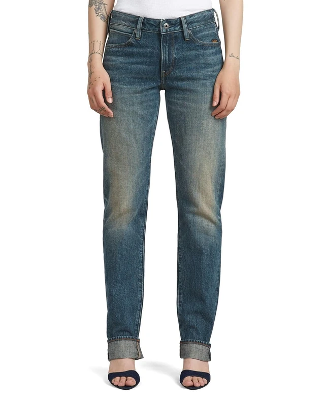 G-Star Women's Lennoxx Slim Straight TU Wmn, Colour Blue, Size: Waist 27, Inseam 28