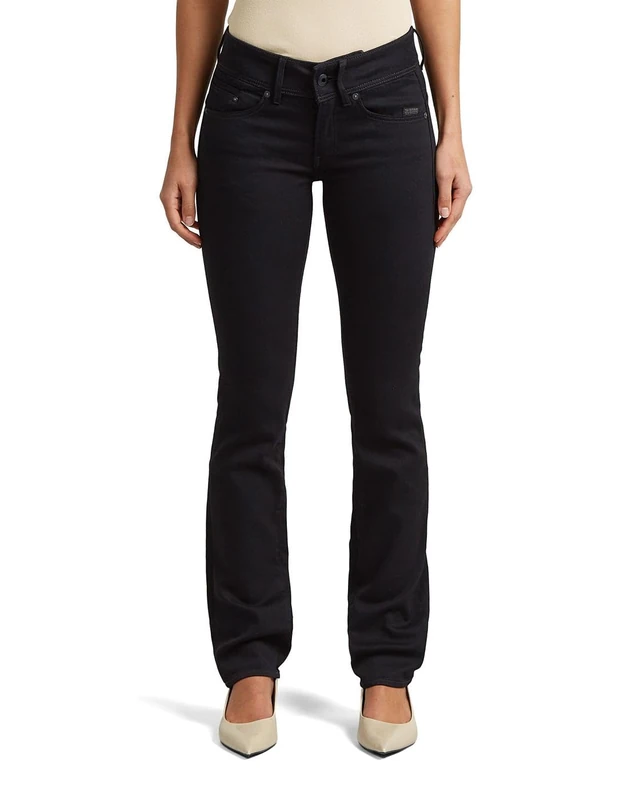 G-Star Women's Midge Saddle Straight Jeans, Colour Black, Size: Waist 34, Inseam 32