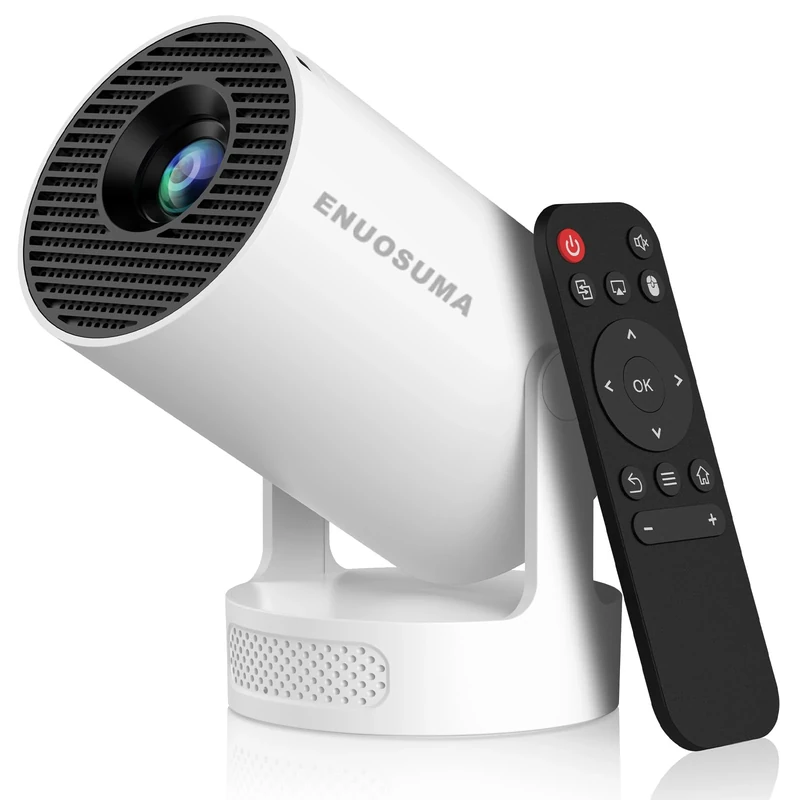 Projector 4K Support,HY300 Ultra 1080P Mini Projector with WiFi 6 and Bluetooth,5w Soundbase Speaker, Auto Vertical Keystone 210°Rotatable Portable Proyector for Home Bedroom Outdoor