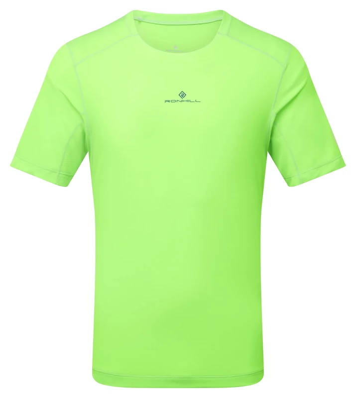 Ronhill Running, Men's Tech S/S Tee, FluoGreen/DarkCobalt, XL