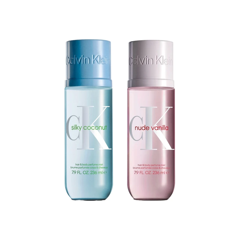 Bundle of Calvin Klein Silky Coconut Hair & Body Perfume Mist 236ml + Calvin Klein Nude Vanilla Hair & Body Perfume Mist 236ml