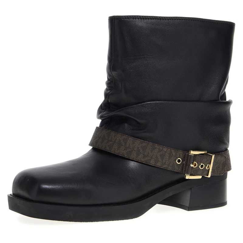 Michael Kors COLBY FLAT BOOTIE BROWN BLK Women, UK 8