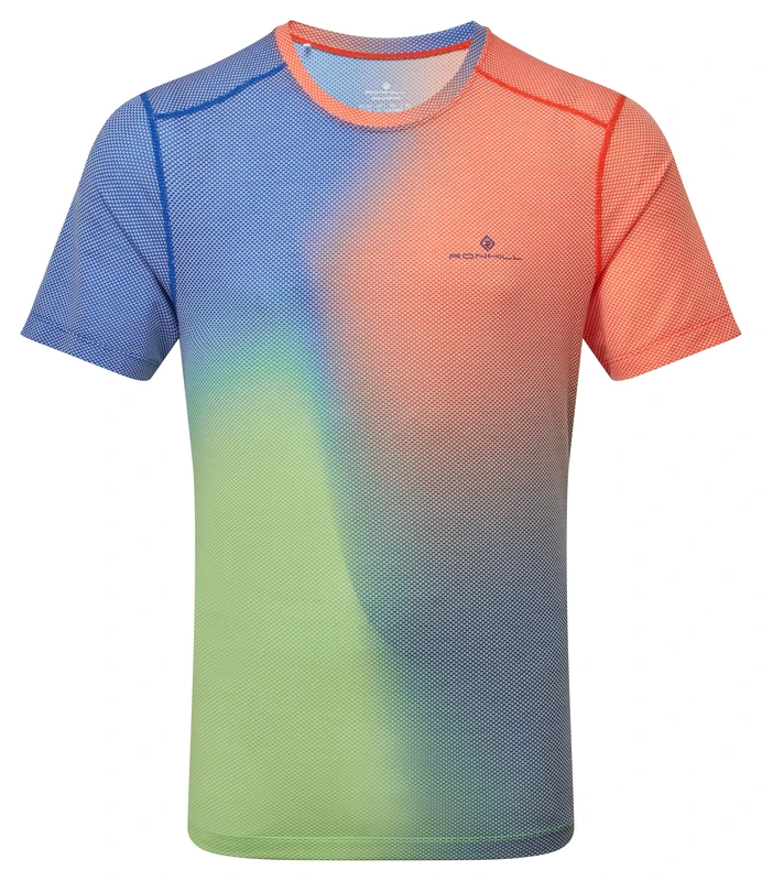 Ronhill Running, Men's Tech Golden Hour Tee, Dark Cobalt Merge, XL