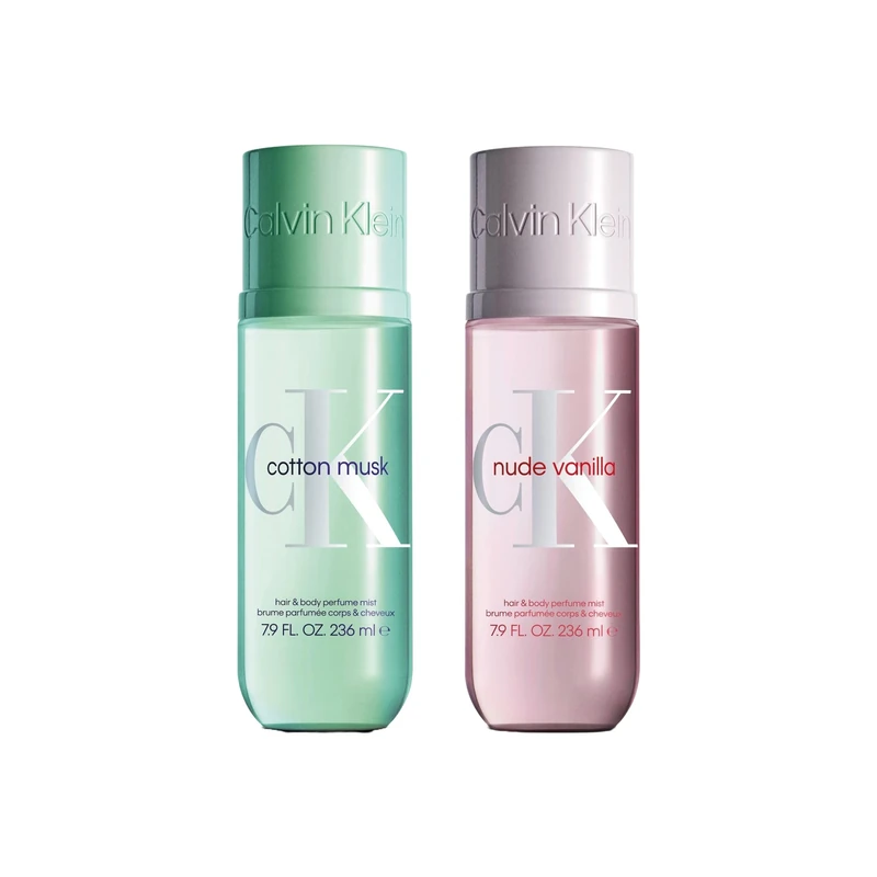 Bundle of Calvin Klein Cotton Musk Hair & Body Perfume Mist 236ml + Calvin Klein Nude Vanilla Hair & Body Perfume Mist 236ml
