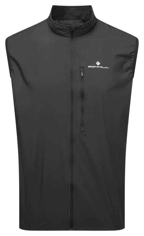 Ronhill Running, Men's Core Gilet, Black/Bright White, L
