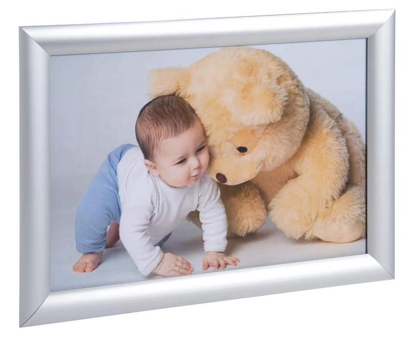 Exacompta - Ref 8494358D - Box of 5 A4 Aluminium Wall Frames - Vertical or Horizontal Use - Dimensions 32.8 x 24 x 1.2 cm - Ideal for Posters, Diplomas - Silver Colour