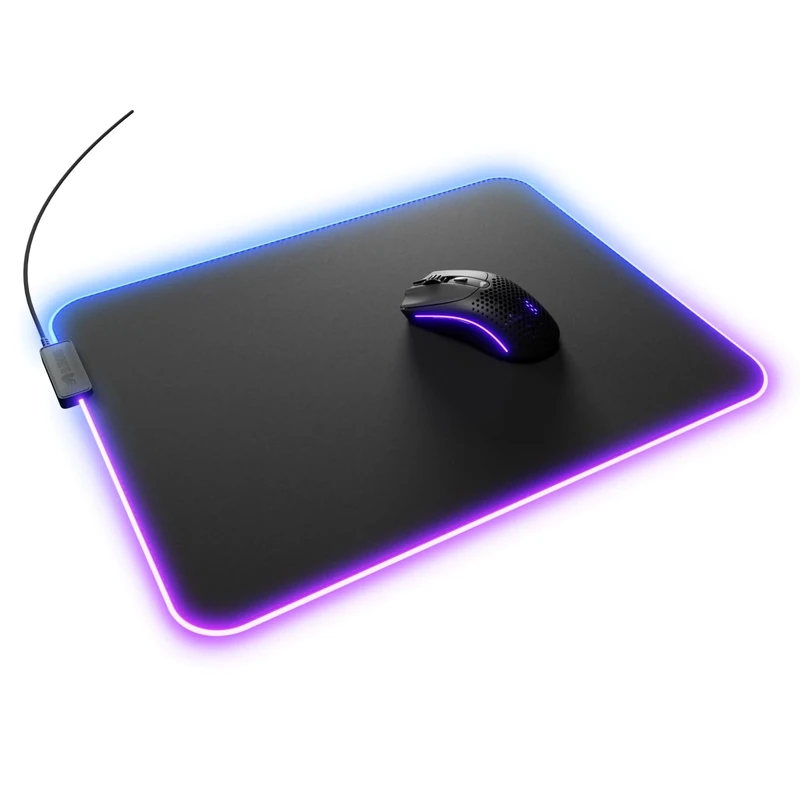 Glorious Gaming Mouse Pad GMP 2 GLED - XL - 2-Zone RGB Lighting, InfiniGlow RGB Stitchless Edging, Premium Cloth Surface, Grippy Rubber Base, Optimised For Gaming - 465mm x 355mm x 3mm Large Desk Mat