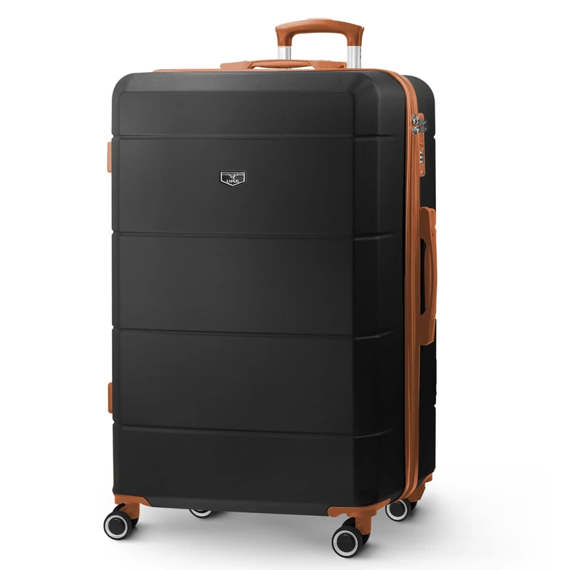 LUGG 28 Inch Jetset Suitcase Hard Shell Case 4 Wheel Travel bag Lightweight ABS Material with TSA Lock Approved for Travel with easyJet, British Airways, RyanAir, Virgin Atlantic, Emirates(75x49x29cm)