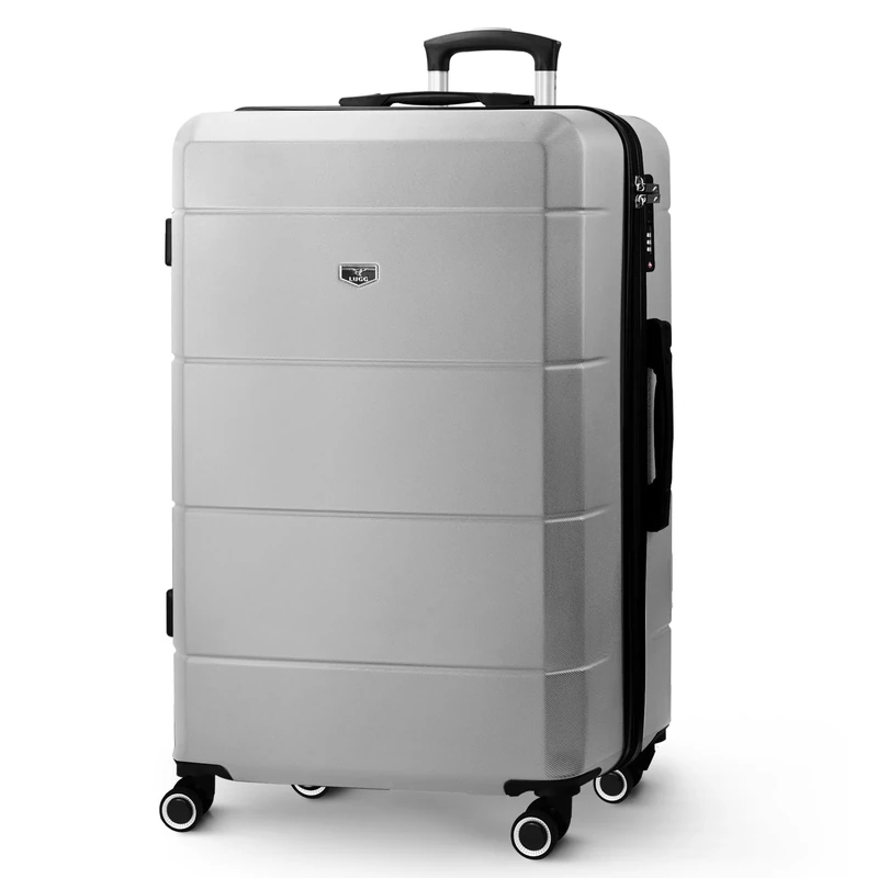 LUGG 28 Inch Jetset Suitcase Hard Shell Case 4 Wheel Travel bag Lightweight ABS Material with TSA Lock Approved for Travel with easyJet, British Airways, RyanAir, Virgin Atlantic, Emirates(75x49x29cm)