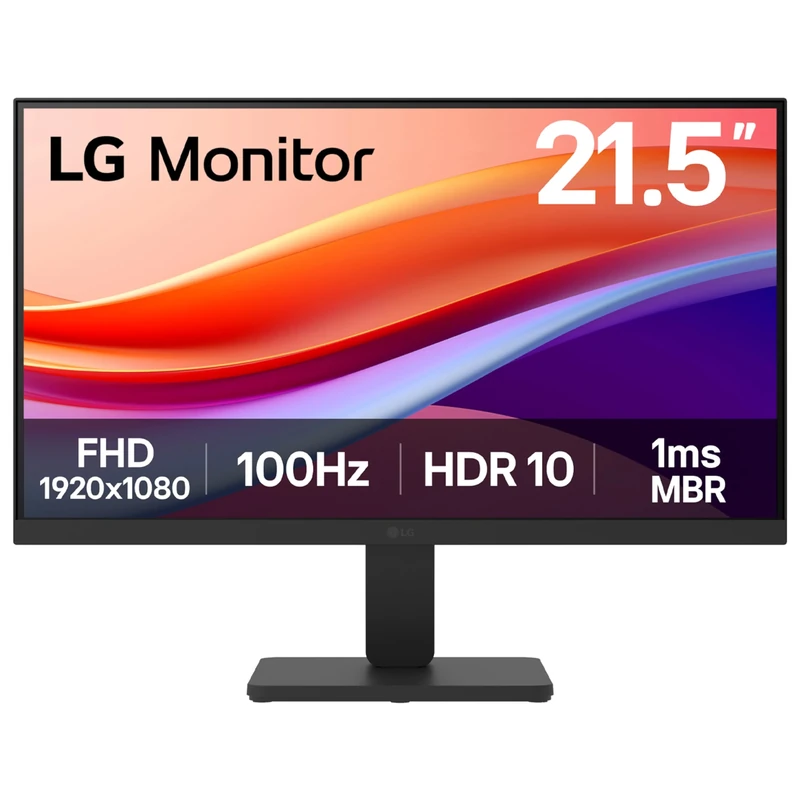 LG MONITOR 22U401A-B, 22 Inch, Full HD 1080p, 100Hz, 5ms GtG, VA Panel, HDR10 Smart Energy Saving, Anti-Glare, HDMI, D-Sub, Matte Black