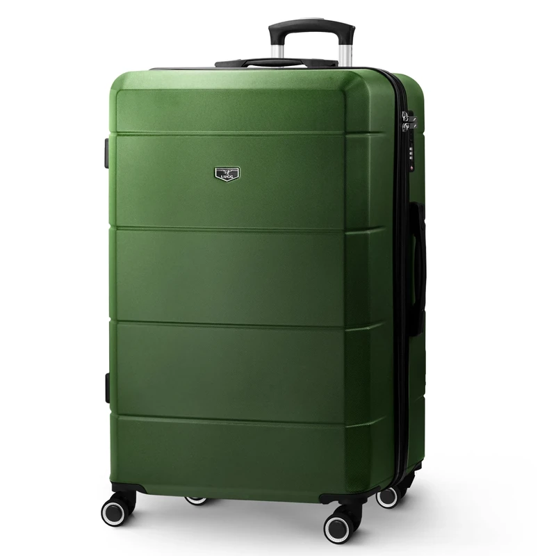 LUGG 28 Inch Jetset Suitcase Hard Shell Case 4 Wheel Travel bag Lightweight ABS Material with TSA Lock Approved for Travel with easyJet, British Airways, RyanAir, Virgin Atlantic, Emirates(75x49x29cm)