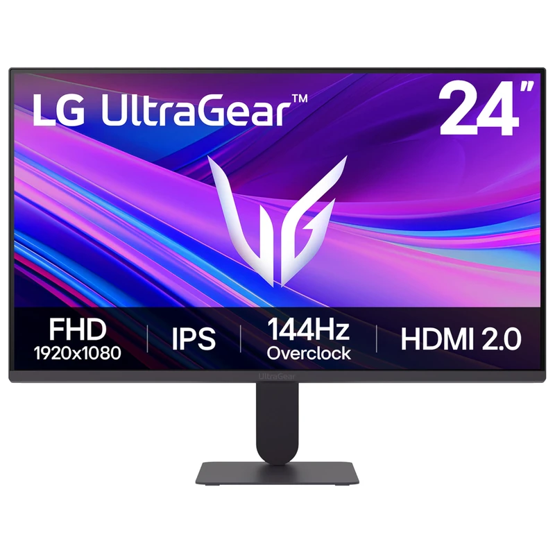 LG Ultragear G4 Gaming Monitor 24G411A-B, 24 Inch, 1080p, 144Hz Overclocked, 5ms, IPS Display, HDR 10, NVIDIA G-Sync Compatible & AMD FreeSync, Smart Energy Saving, DisplayPort, HDMI