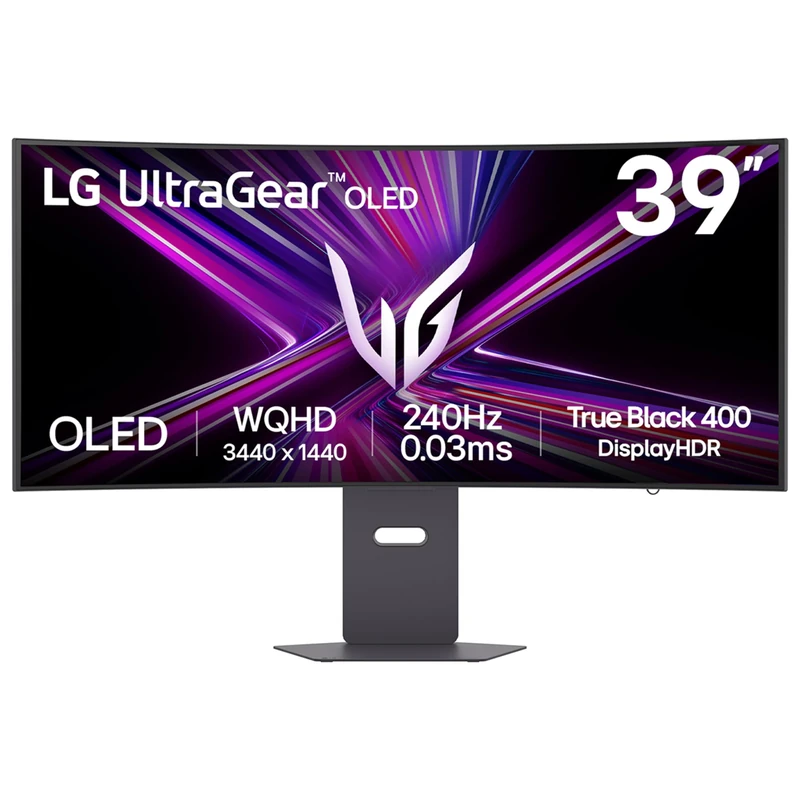 LG UltraGear OLED GX9 Gaming Monitor 39GX900A-B - WOLED Ultrawide QHD 1440p Curved 39 Inch, 240Hz, 0.03ms, DisplayHDR 400, Speakers, DP1.4(DSC), HDMI 2.1, USB- C