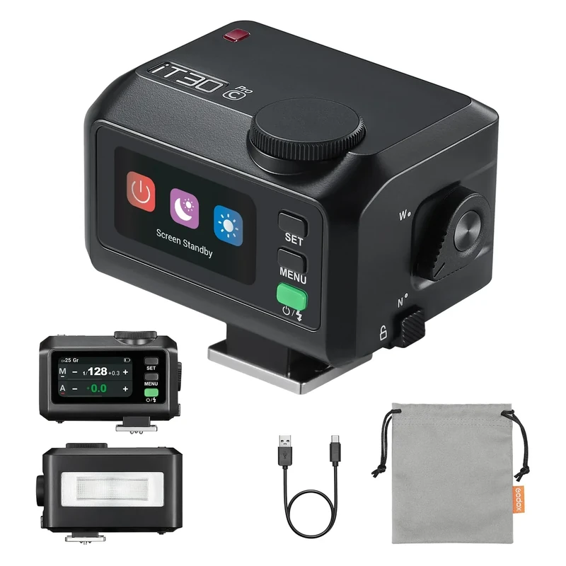 GODOX iT30Pro C TTL Camera Flash Speedlite for Canon Cameras, iT30ProC iFlash Pocket Flash GN15 2.4 GHz HSS 1/8000s, 1.5s Recycle Time, 7.4V 900mAh Li-ion Battery, Built-in Diffuser (Black)