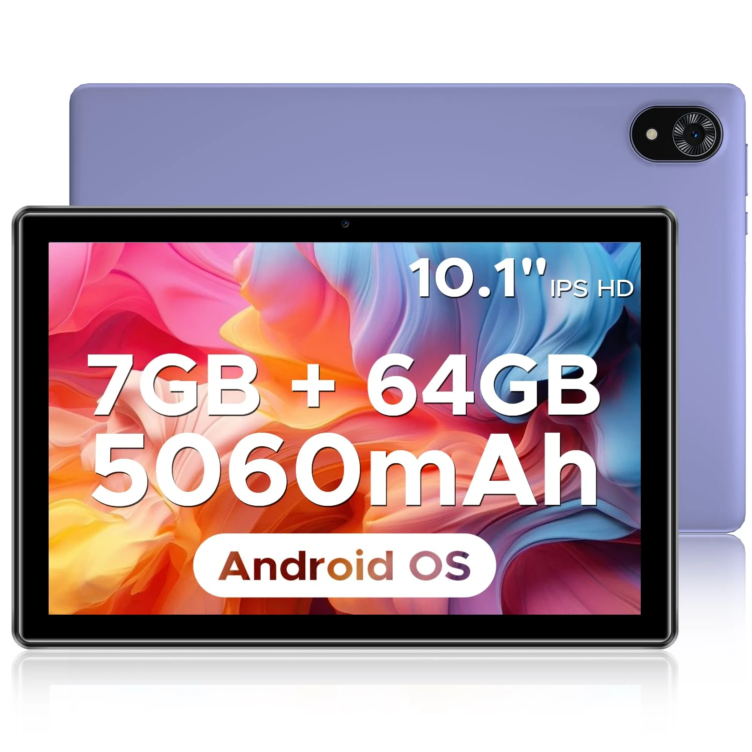 DOOGEE U9 10 inch Tablet Android Tablets 2025 Newest 7GB RAM 64GB ROM 1TB TF, Bluetooth 5.0 WIFI Tablets, 5060mAh Battery 1280x800 HD IPS Screen, OTG, Type C, 3.5mm Tablet 10 inch Android - Purple