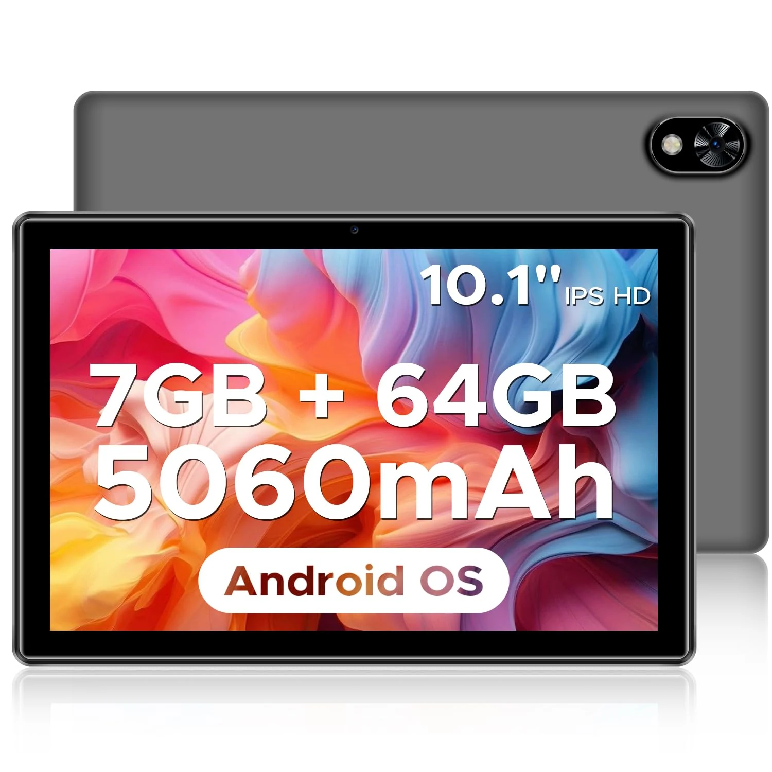 DOOGEE U9 10 inch Tablet Android Tablets 2025 Newest 7GB RAM 64GB ROM 1TB TF, Bluetooth 5.0 WIFI Tablets, 5060mAh Battery 1280x800 HD IPS Screen, OTG, Type C, 3.5mm Tablet 10 inch Android - Gray