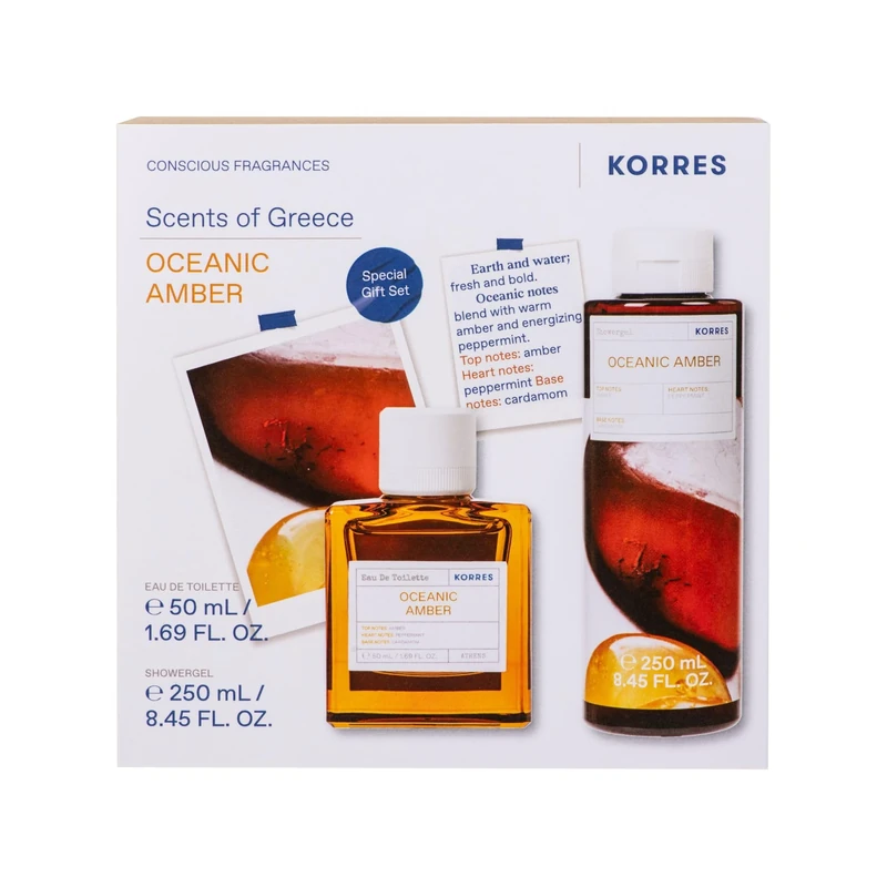 Oceanic Amber Eau De Toilette and Shower Gel Set by Korres
