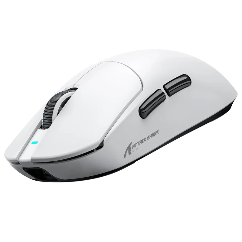 ATTACK SHARK X8 ULTRA Mouse for Large Hand, 55g SUPERLIGHT, PixArt PAW3950MAX Gaming Sensor, BT/2.4G Wireless/Wired, Adjustable DPI up to 42000, 500mAh Battery (White)