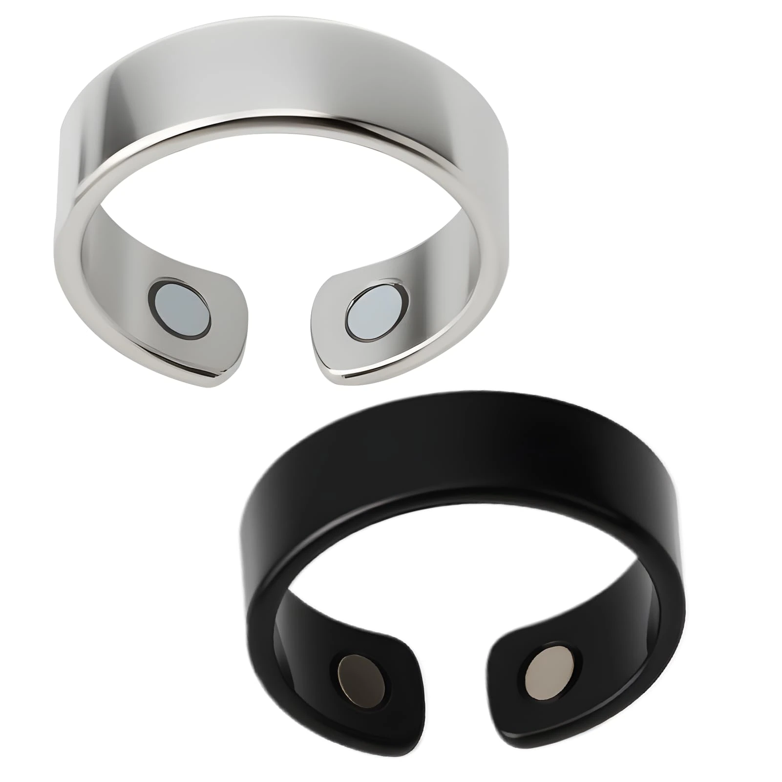 2 PCS Calmara Rings for Women Men, Adjustable Cal-mi Ring Women Ring for Improve Sleep, Relieve Anxiety, Reduce Stress and Keep Calm Rings