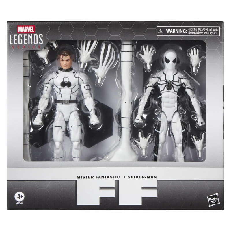 Marvel Legends Series Future Foundation Mister Fantastic & Spider-Man Two-Pack, 2 Fantastic Four Comics-Inspired Collectible 6-Inch Scale Action Figures