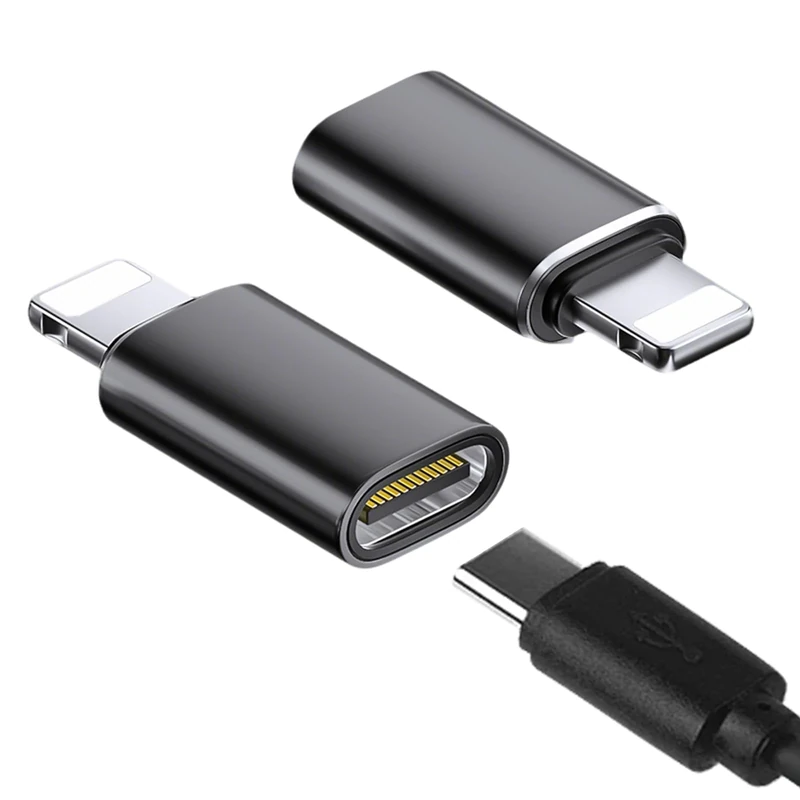 Pence & Moon Collective 2 Pcs 27W USB C to L Adapter, USB C Female to L Male Adapter Supports 27W PD Fast Charging Compatible with iPhone 14/13/12/11/iPad/Airpods, Not for Headphone/Audio/OTG