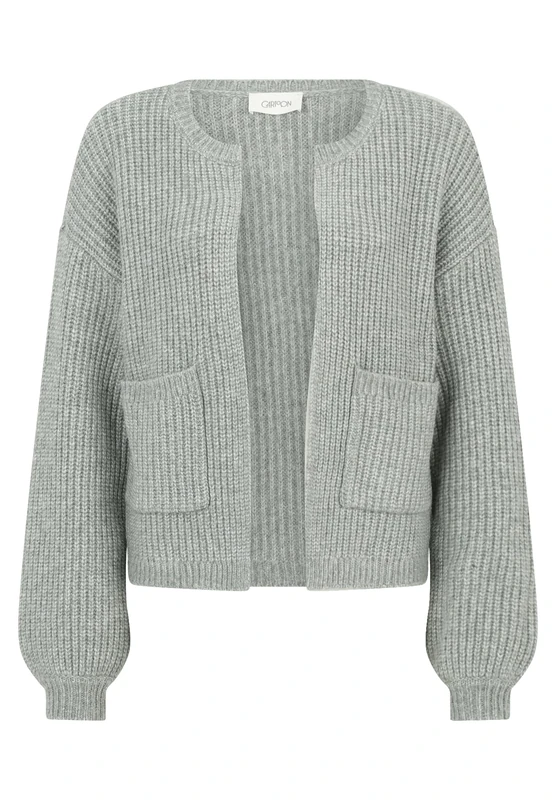 Cartoon Women's V-Neck Cardigan, Jadeite, 16